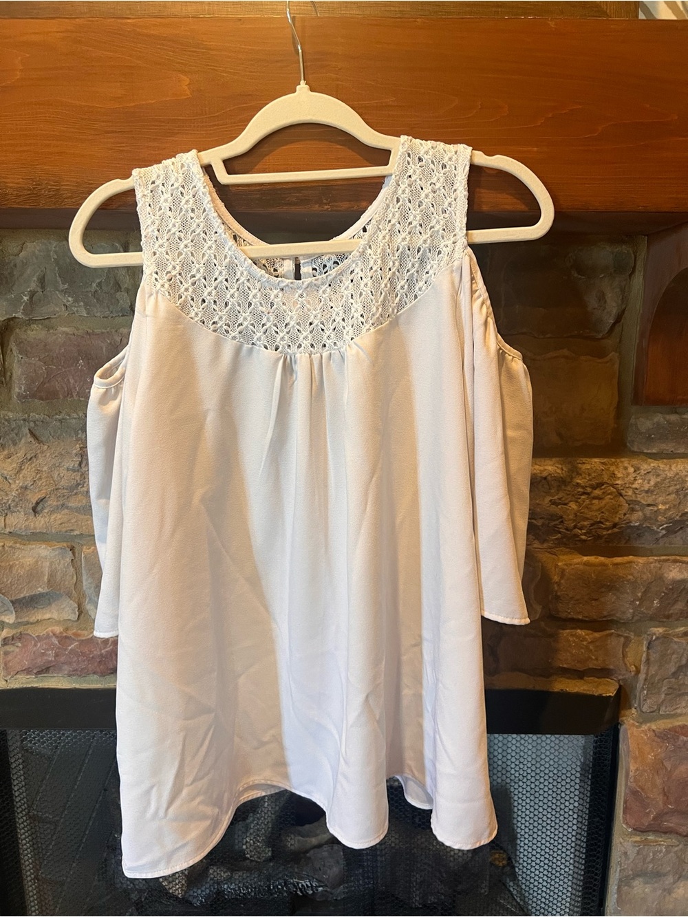 Signature collection top size XL cream lace